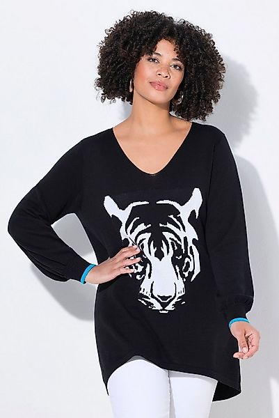 Angel of Style Rollkragenpullover Pullover bequeme Passform Tiger-Motiv günstig online kaufen