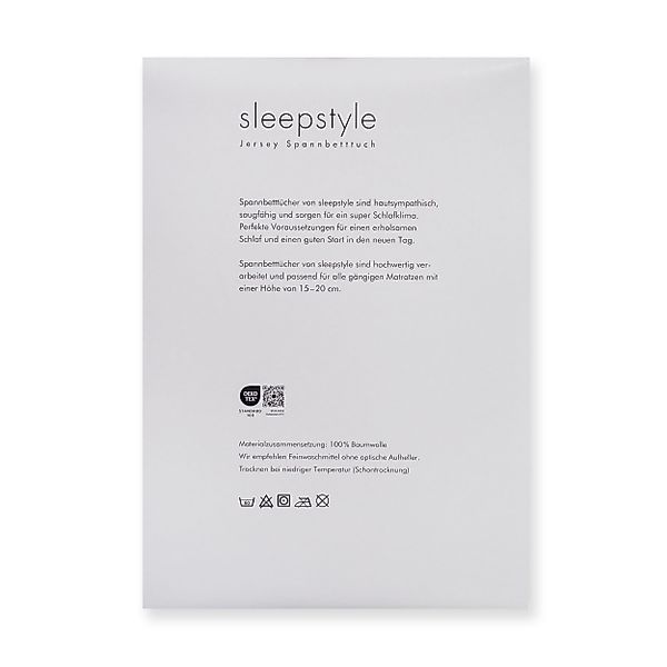 Sleepstyle Spannbettlaken SleepStyle, Jersey, Gummizug: rundum, (1 Stück), günstig online kaufen