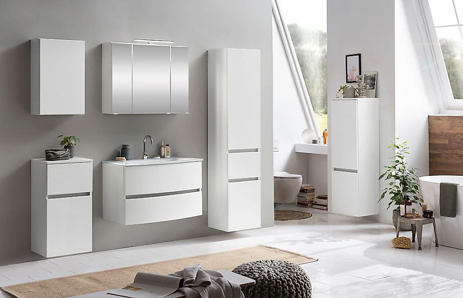 welltime Badezimmer-Set "Kaunas" Set, 5 tlg. bestehend aus Waschtisch-Set m günstig online kaufen