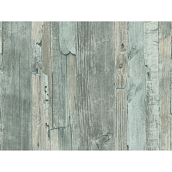 Bricoflor Vlies Holztapete Grau Blau Maritime Tapete in Holzoptik für Küche günstig online kaufen