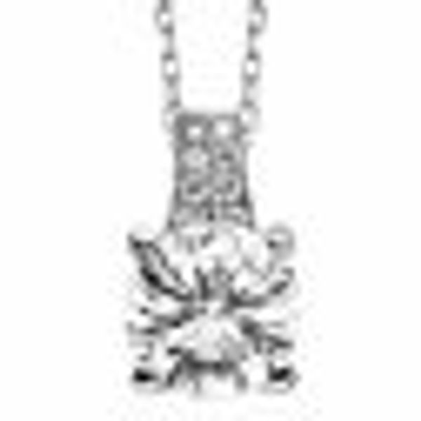 Anhänger mit Kette 925 Silber rhodiniert Zirkonia weiß günstig online kaufen