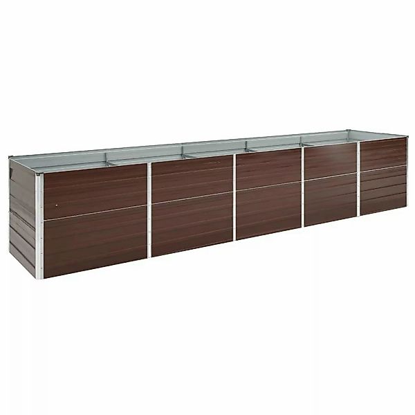 vidaXL Garten-Hochbeet Stahl 400x80x45 cm Braun 661672 günstig online kaufen