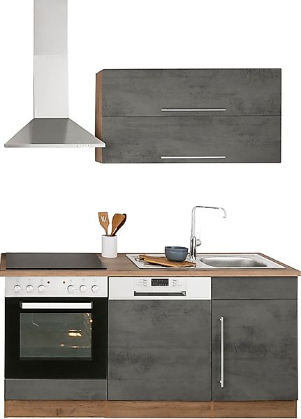 KOCHSTATION Küchenzeile "KS-Samos" Breite 170 cm, wahlweise mit E-Geräten, günstig online kaufen