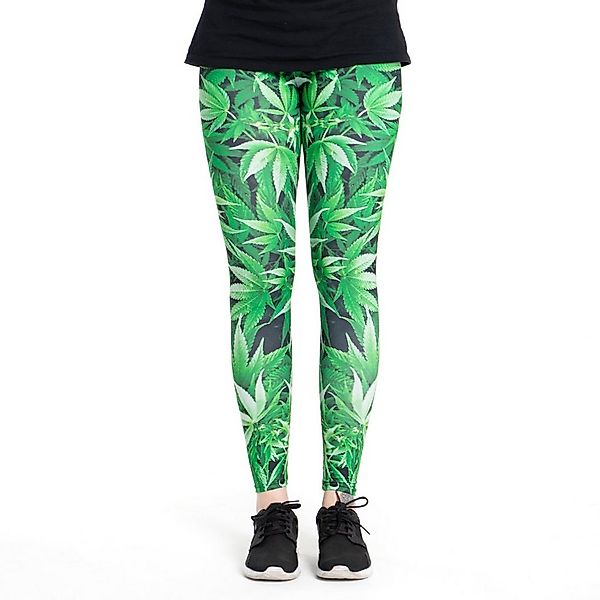 cosey Leggings Blumen-Leggings (Einheitsgröße) - Design Hanf (farbenfrohes günstig online kaufen