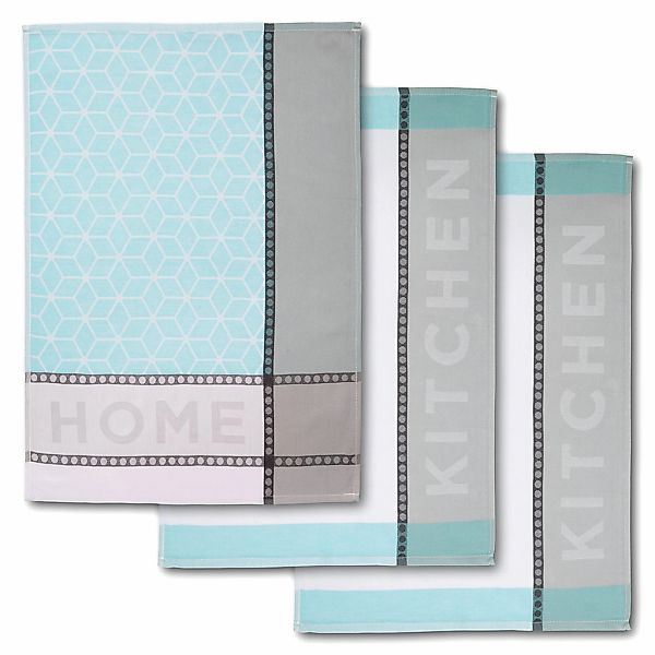 Dyckhoff Geschirrtuch "HOME & KITCHEN, Maße je Tuch ca. 50x70 cm, aus 100% günstig online kaufen