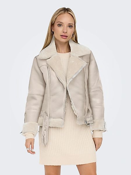 ONLY Lederimitatjacke "ONLAGNETE FAUX LEATHER BIKER JKT OTW" im Biker-Style günstig online kaufen