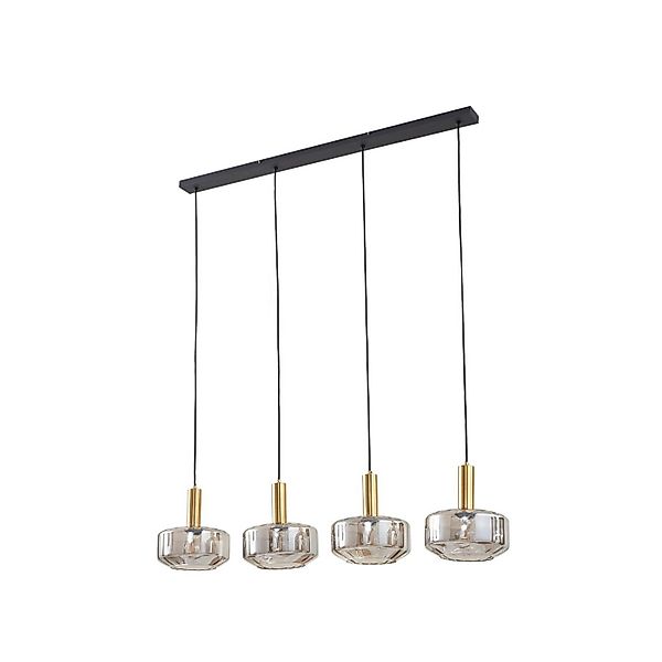 Lindby Pendelleuchte Hildur 10030724 in Alu aus Glas 4-flammig E27 Wohnzimm günstig online kaufen