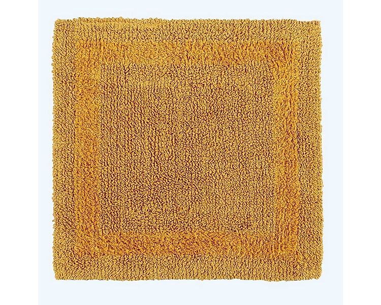 Homescapes Badematte Duschvorleger senfgelb 50x50 cm aus 100% Baumwolle, Hö günstig online kaufen