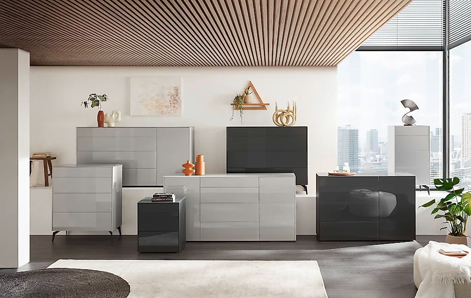 Mäusbacher Kommode "Imola TOPSELLER", Kommode mit Glasfront und Glasoberpla günstig online kaufen