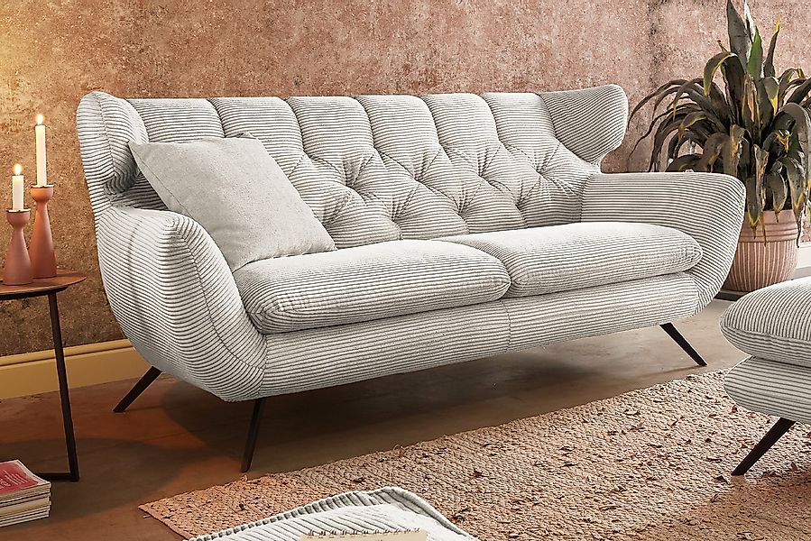 KAWOLA 3-Sitzer CHARME, Sofa Couch Velvet oder Cord verschiedene Farben 225 günstig online kaufen