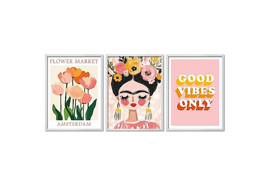 ARTFAVES Bilder-Collage Poster Set Dopamine Trio 1 I mehrteilige Bilderwand günstig online kaufen