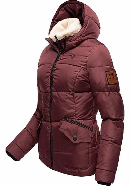 Navahoo Winterjacke "Megan" mit Kapuze stylische Damen Steppjacke mit Teddy günstig online kaufen
