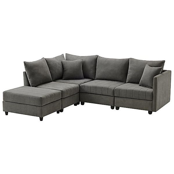 OKWISH Schlafsofa L-förmiges/U-förmiges Sofa, Polstersofa, Wohnzimmersofa, günstig online kaufen