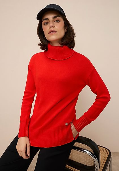 Tamaris Rollkragenpullover in lässiger Form mit seitlichen Schlitzen günstig online kaufen