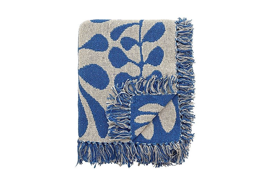 Wohndecke Bloomingville Nevine Decke, Blue, 160 x 130 cm, Bloomingville günstig online kaufen