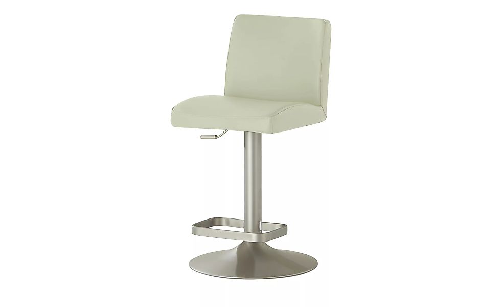Leder-Barhocker - weiß - 44 cm - 36 cm - Stühle > Barhocker - Möbel Kraft günstig online kaufen