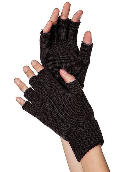 Boland Kostüm Fingerlose Stoffhandschuhe schwarz, Fingerlose Handschuhe als günstig online kaufen