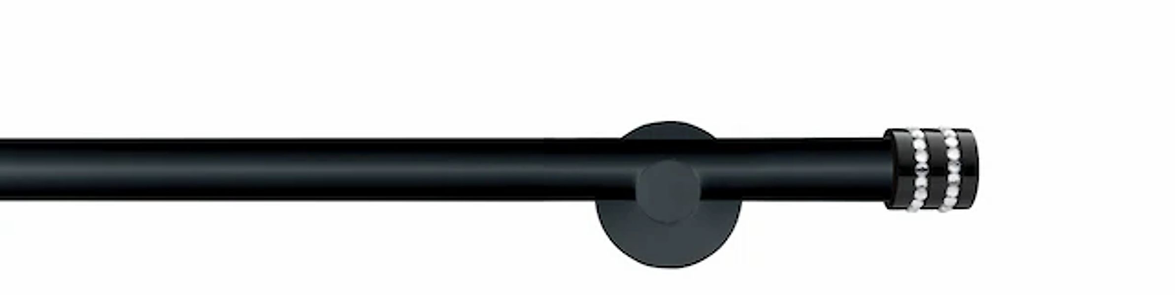 GARESA Gardinenstange "BLACK" Ø 20 mm 1 läufig-läufig Wunschmaßlänge Vorhan günstig online kaufen
