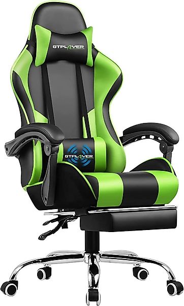 GTPLAYER Gaming-Stuhl mit Fußstütze und Massage-Lendenkissen günstig online kaufen