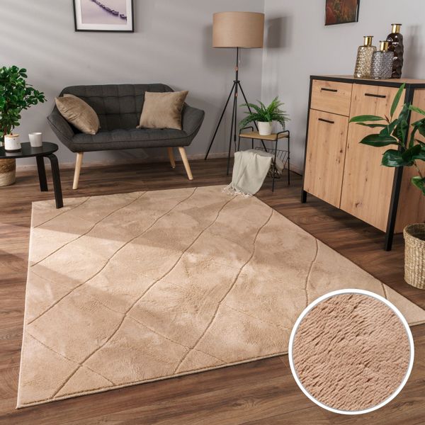 Paco Home Teppich "Utrecht 641" rechteckig 4 mm Höhe Kurzflor, Uni Farben, günstig online kaufen