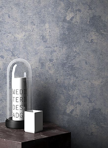 Newroom Vliestapete, Blau Tapete Leicht Glänzend günstig online kaufen