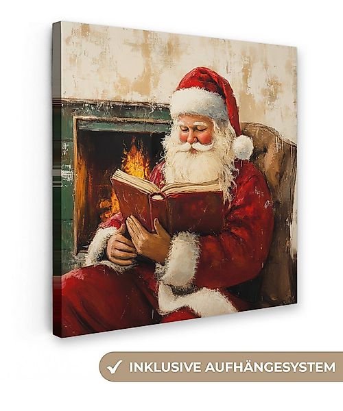 OneMillionCanvasses® Leinwandbild Weihnachten - Weihnachtsmann - Winter - O günstig online kaufen