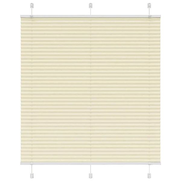 vidaXL Plissee Creme 120x100 cm Stoffbreite 119,4 cm Polyester 4015283 günstig online kaufen