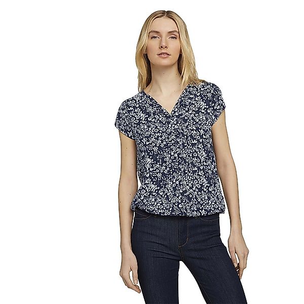 Tom Tailor Kurzarm T-shirt 38 Navy Offwhite Flower Design günstig online kaufen
