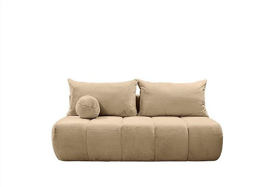 Fun Möbel 3-Sitzer Designersofa Sofa 3-Sitzer ANZIA in Stoff Bunny, inkl. 2 günstig online kaufen