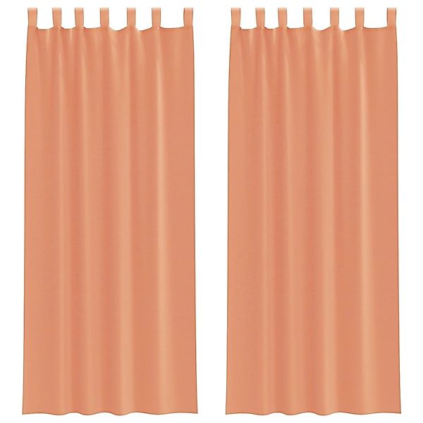 vidaXL Voile Vorhänge mit Schlaufen 2 Stk Terrakottarot 140x260 cm 4102325 günstig online kaufen