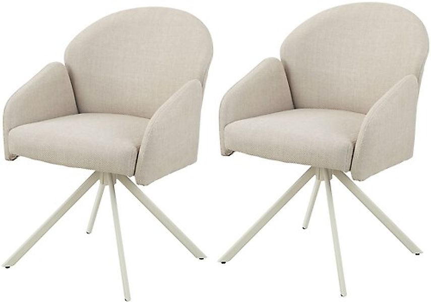 HELA Armlehnstuhl »HOLLY« (Set) 2 Stk.360° drehbar, Armlehnen, Gestell ange günstig online kaufen