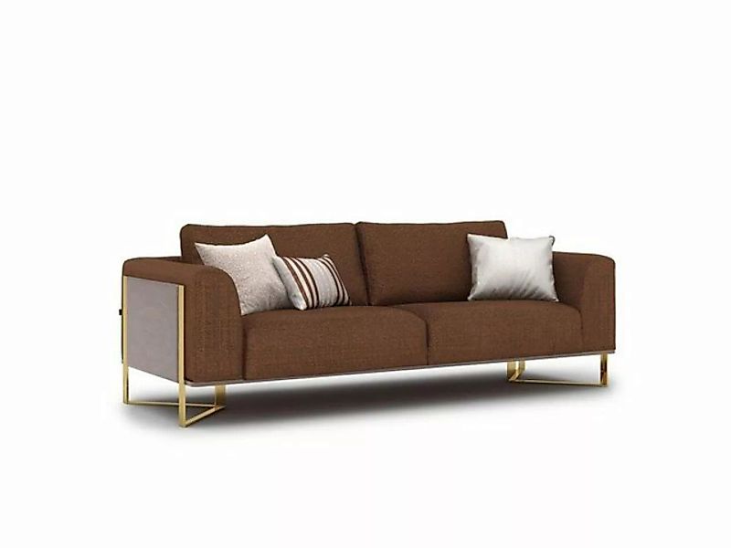 JVmoebel Sofa Luxus Sofa Dreisitzer Braun Polstermöbel Modern Design Einric günstig online kaufen