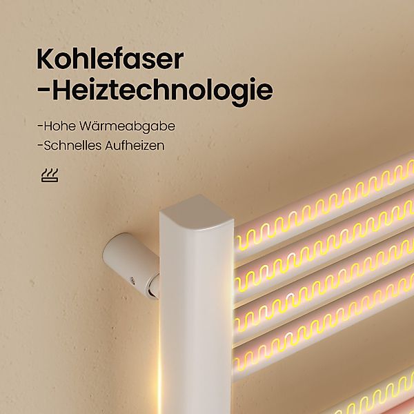 EMKE Elektrischer Badheizkörper 120x54 cm, Handtuchwärmer günstig online kaufen
