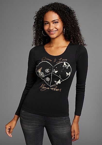 KangaROOS Langarmshirt mit Herz-Print günstig online kaufen