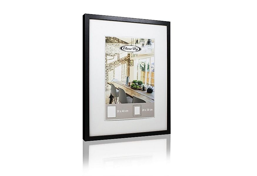 Close Up Bilderrahmen Posterrahmen 30 x 40 cm schwarz mit Passepartout günstig online kaufen