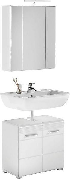 INOSIGN Badmöbel-Set Malmö, 2 teilig, inklusive LED Beleuchtung, bestehend günstig online kaufen