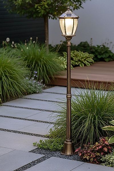 Arnusa LED Solarleuchte Gartenlaterne Außenleuchte Sockelleuchte 175cm Klas günstig online kaufen