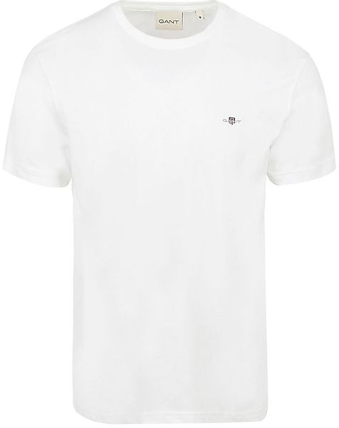 Gant T-shirt Shield Logo Weiß - Größe S günstig online kaufen