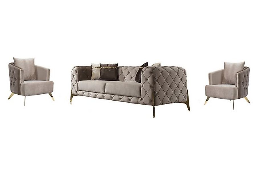Villa Möbel Polstergarnitur Bari, (Set, 3-tlg), Handmade Quality,strapazier günstig online kaufen