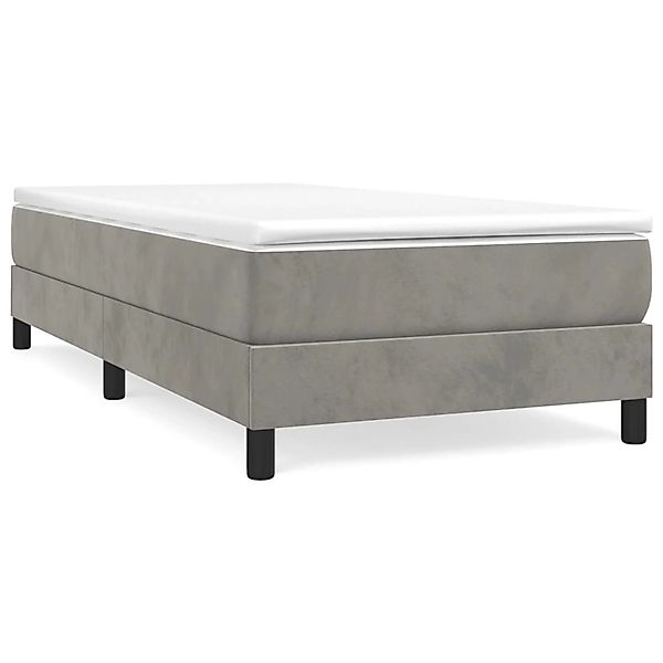 vidaXL Boxspringbett Hellgrau 90x190 cm Samt1537555 günstig online kaufen