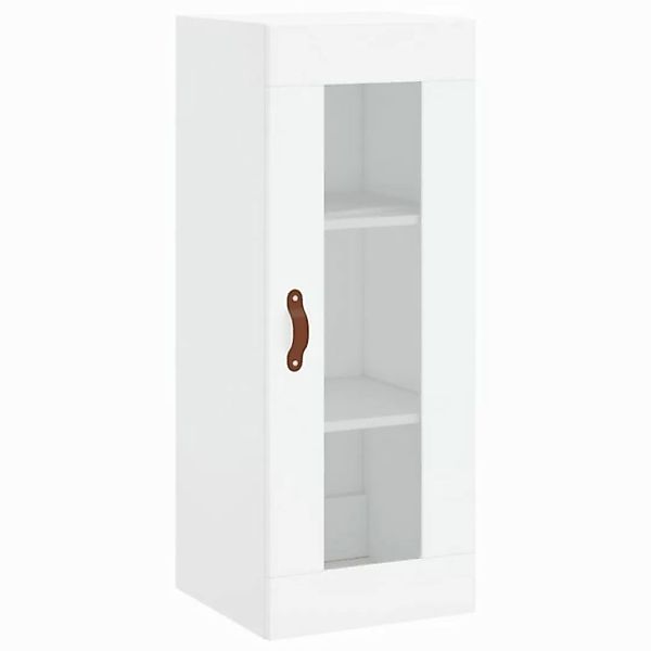 vidaXL Hängeschrank Wandschrank Weiß 34,5x34x90 cm Glas Vitrine Hängeschran günstig online kaufen