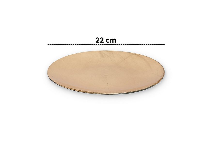 matches21 HOME & HOBBY Dekoschale Deko-Teller 22 cm 2er Set in gold für dri günstig online kaufen