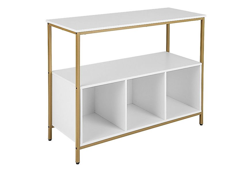 COSTWAY Sideboard, Küchenschrank mit Stauraum, Regal & 3 Fächern,Holz,110cm günstig online kaufen