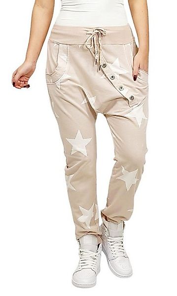 Mississhop Boyfriend-Hose Damen Hose Sweatpants Jogginghose Sterne M.132 günstig online kaufen