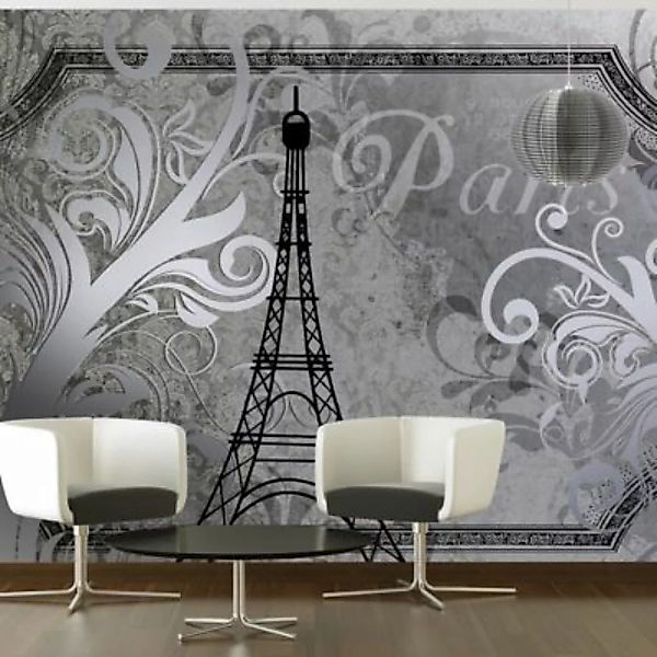 artgeist Fototapete Vintage Paris - silver mehrfarbig Gr. 400 x 280 günstig online kaufen