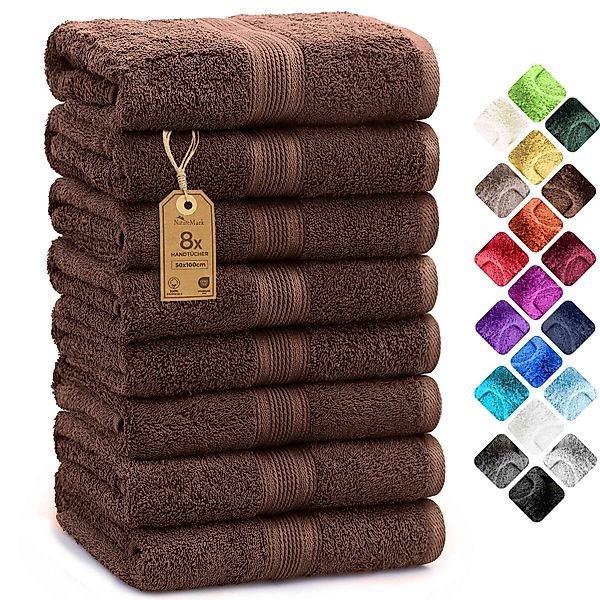NatureMark Handtücher 8er-Set Frottier Handtücher 50x100cm, günstig online kaufen
