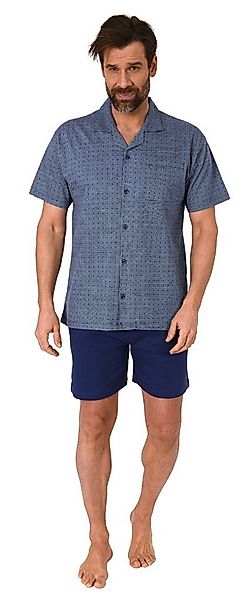 Normann Pyjama Herren kurzarm Schlafanzug Shorty Pyjama zum durchknöpfen günstig online kaufen
