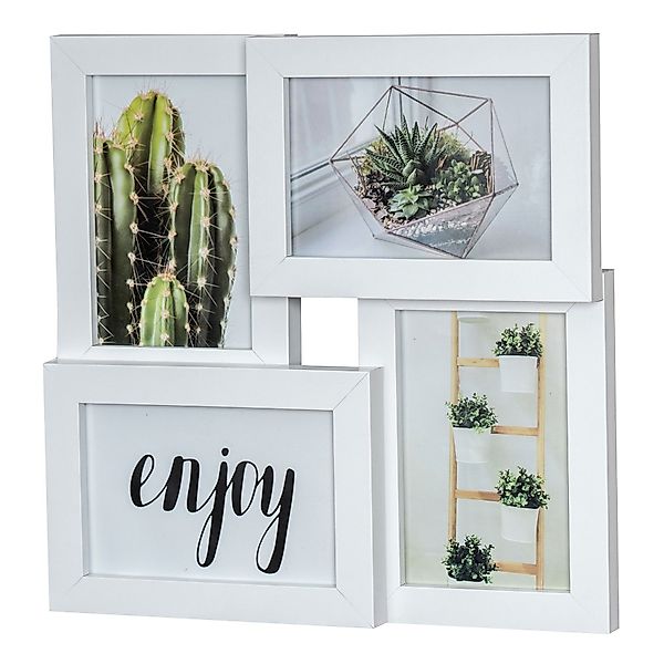 Levandeo® Bilderrahmen Collage, Bilderrahmen 30x30cm Weiß günstig online kaufen