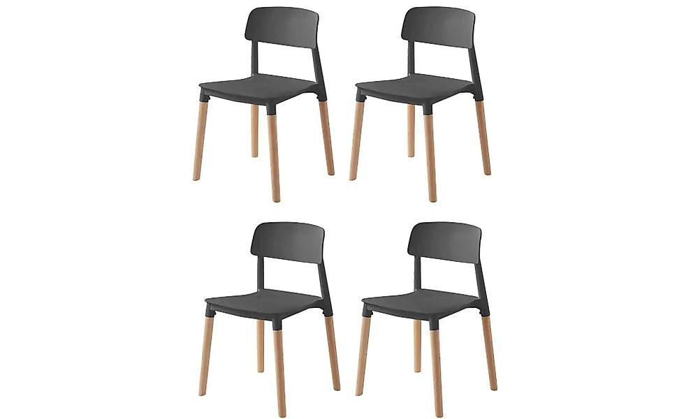 Stuhl 4er-Set  Soro ¦ schwarz ¦ Maße (cm): B: 45 H: 75 Stühle > Esszimmerst günstig online kaufen
