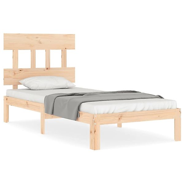 vidaXL Bett Massivholzbett mit Kopfteil günstig online kaufen